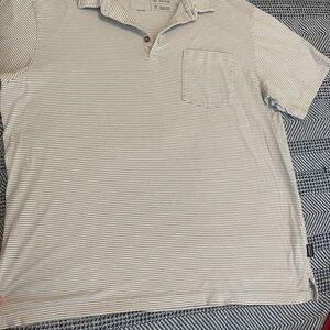 Patagonia Men's Blue Striped Polo Shirt